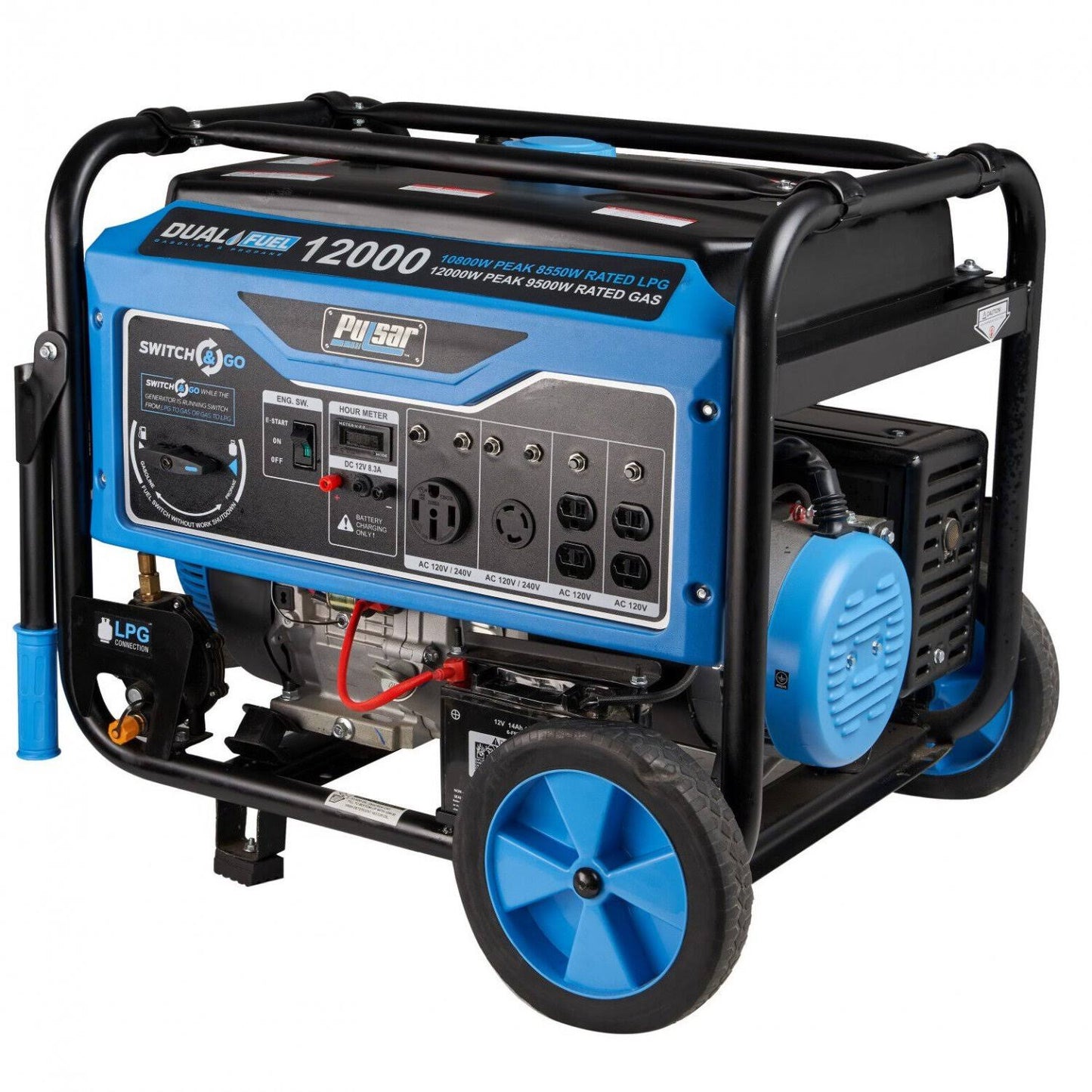 Pulsar 12000W Dual Fuel Portable Generator with Electric Start