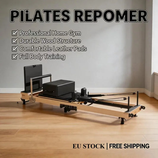 Reformer Pilates Foldable Oak Edition – Home Studio Machine