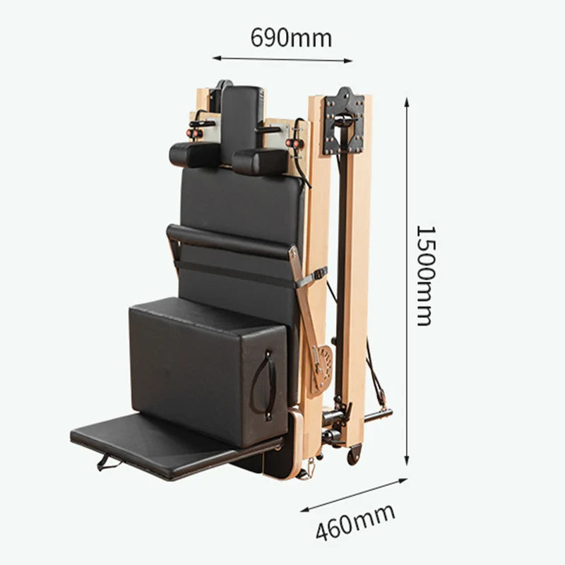 Reformer Pilates Foldable Oak Edition – Home Studio Machine