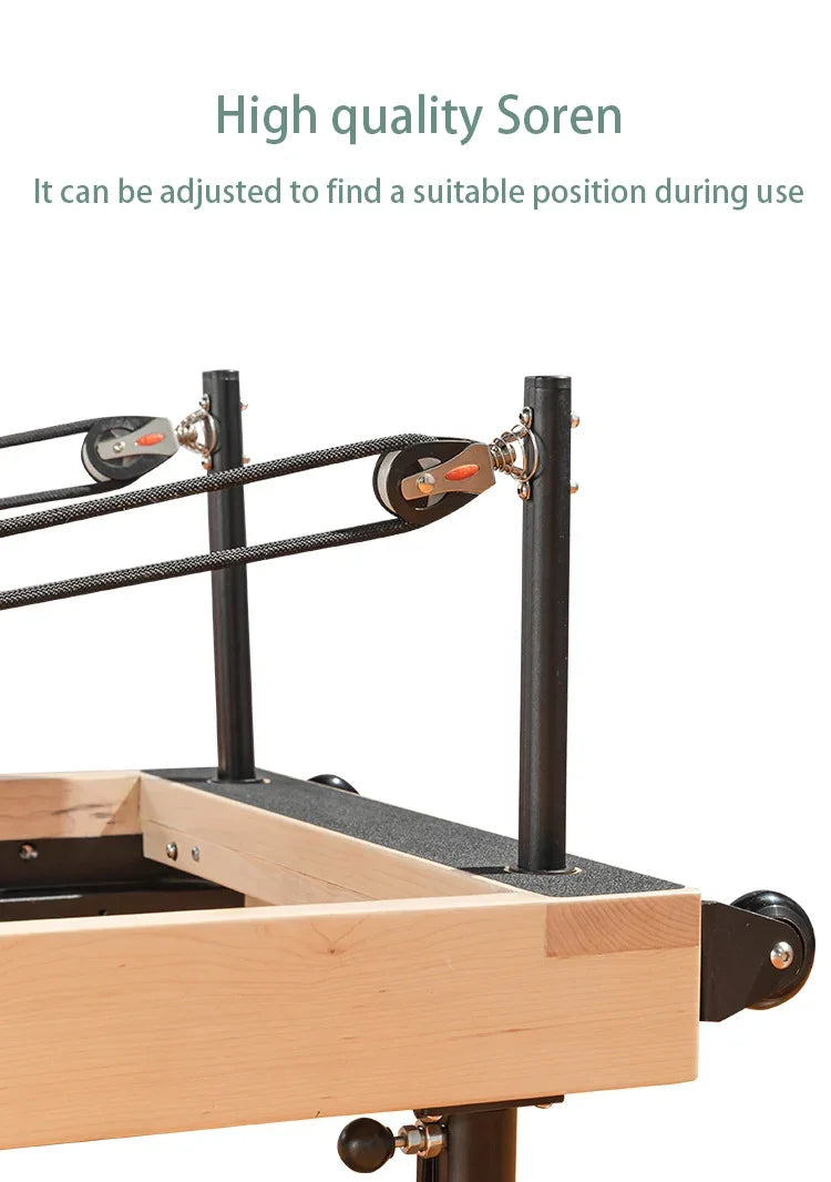 Reformer Pilates Foldable Oak Edition – Home Studio Machine