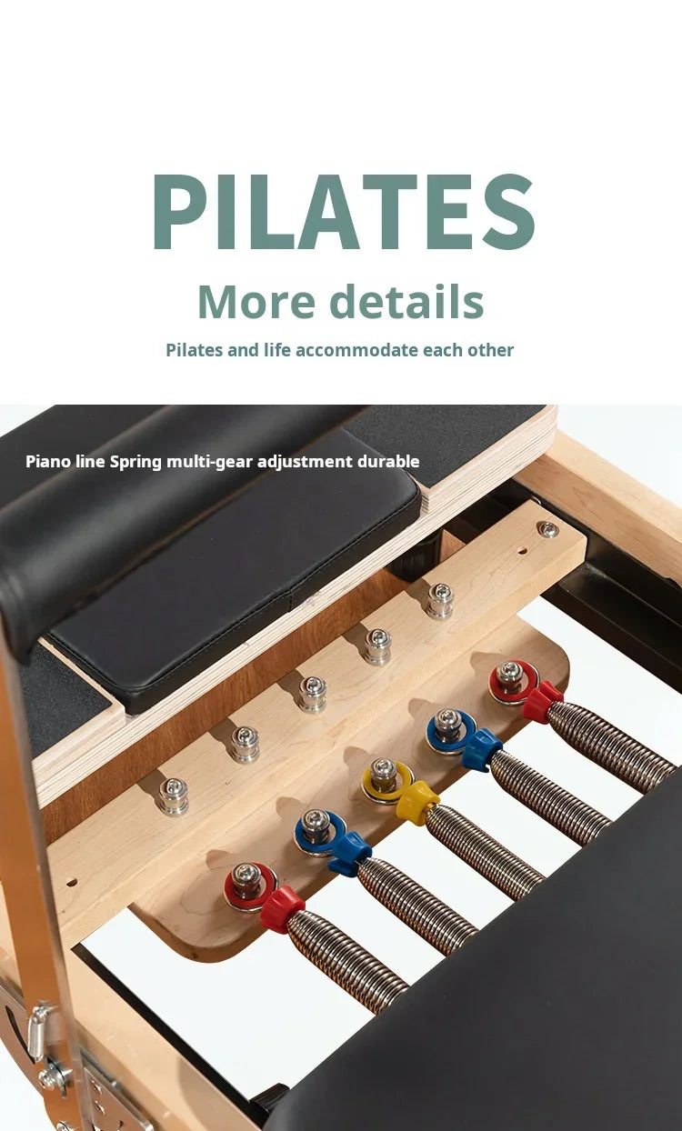 Reformer Pilates Foldable Oak Edition – Home Studio Machine