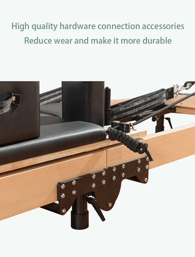 Reformer Pilates Foldable Oak Edition – Home Studio Machine