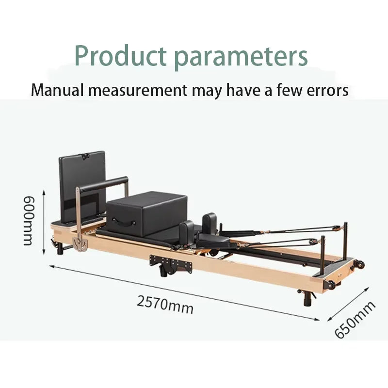 Reformer Pilates Foldable Oak Edition – Home Studio Machine