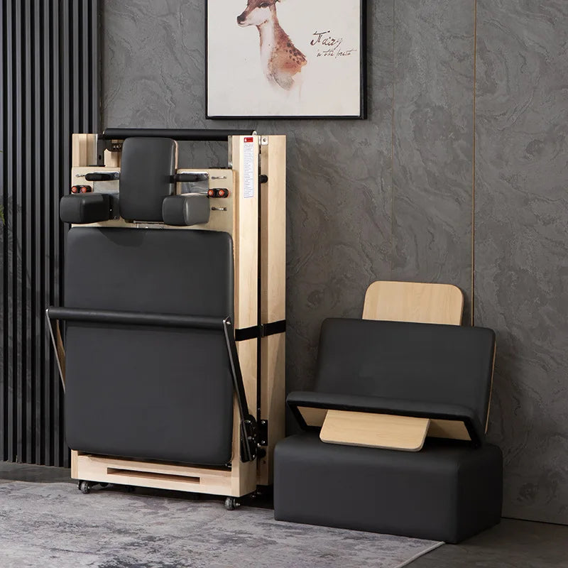 Reformer Pilates Foldable Oak Edition – Home Studio Machine