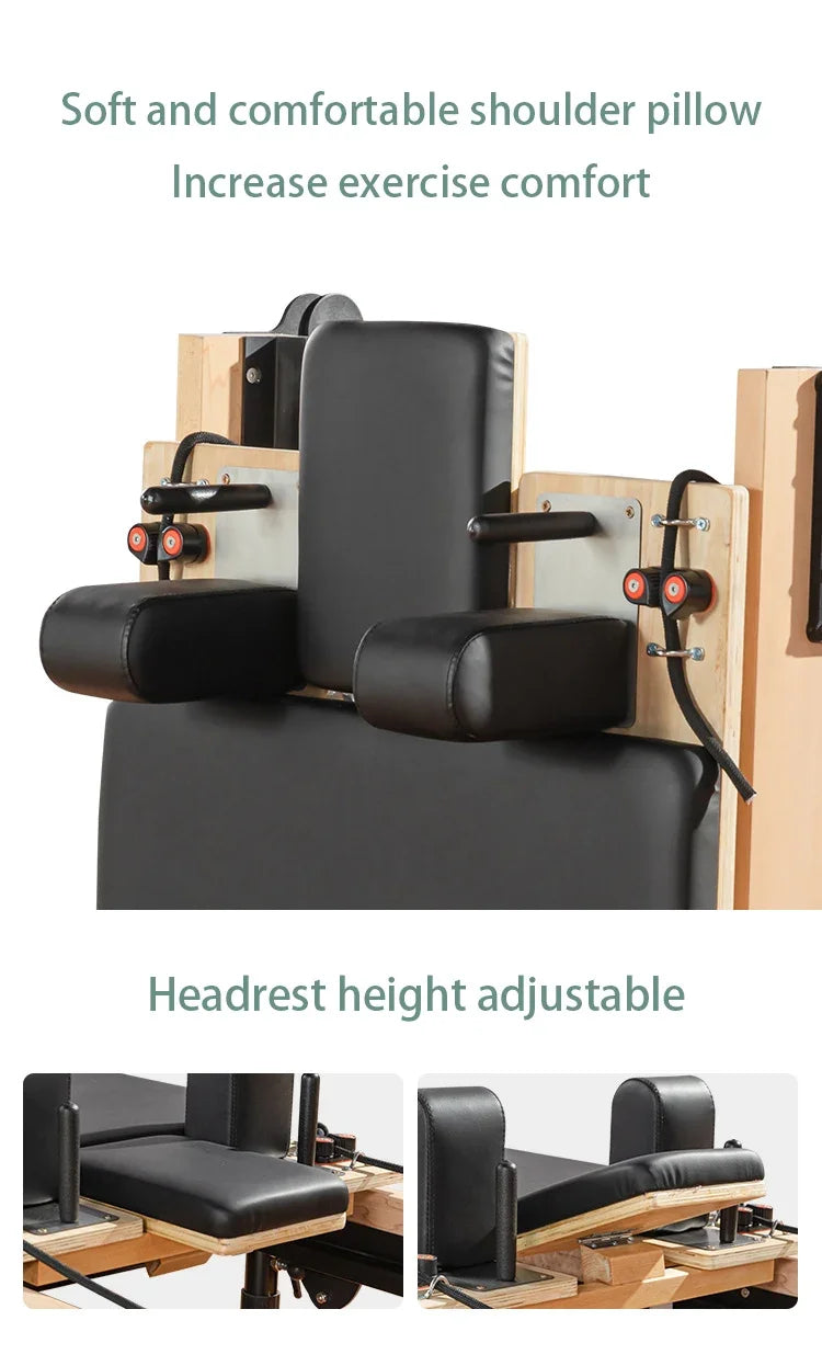 Reformer Pilates Foldable Oak Edition – Home Studio Machine