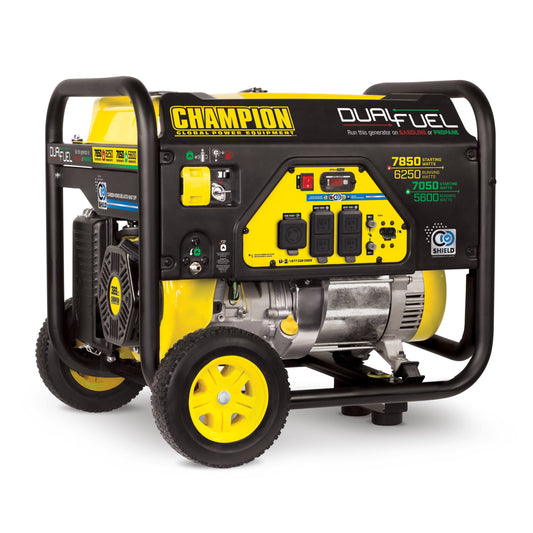 Champion Power Equipment 6250-Watt Dual Fuel Powered Portable Generator with Co Shield Technology