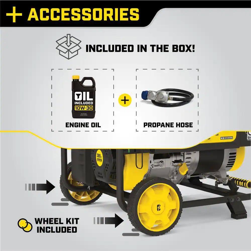 Champion Power Equipment 6250-Watt Dual Fuel Powered Portable Generator with Co Shield Technology