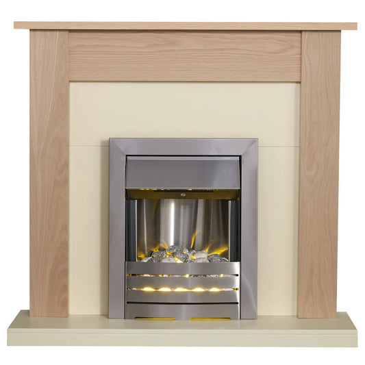 Helios Electric Fire Brushed Steel