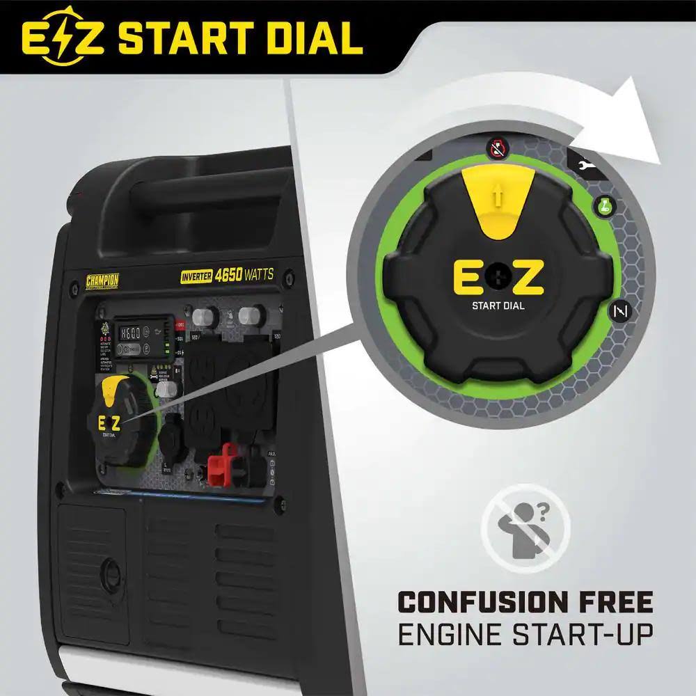 Champion Power Equipment 4650-Watt Recoil Start Gasoline Powered RV Ready Inverter Generator with Co Shield and Quiet Technology 201154