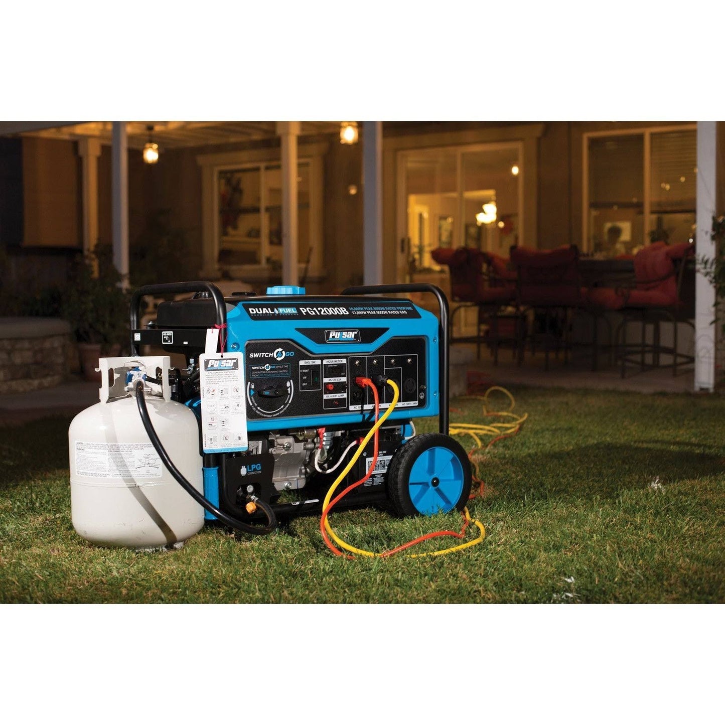 Pulsar 12000W Dual Fuel Portable Generator with Electric Start
