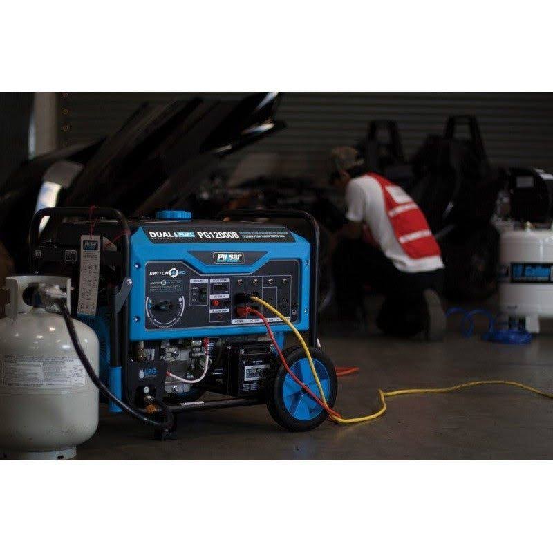 Pulsar 12000W Dual Fuel Portable Generator with Electric Start