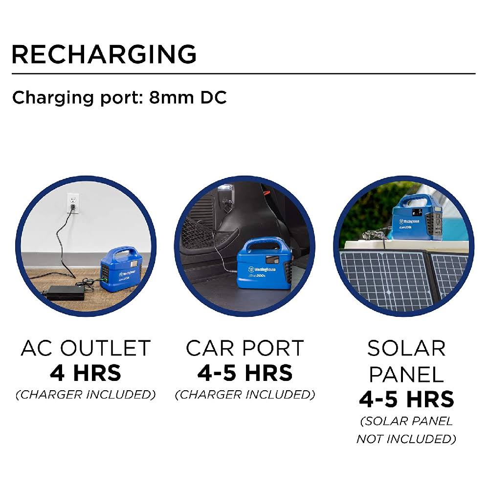Westinghouse iGen200s 194Wh Portable Power Station and Outdoor Solar Generator