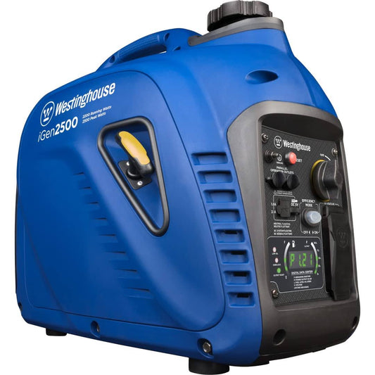 Westinghouse iGen2500 Super Quiet & Lightweight Portable Inverter Generator, 2500 Peak Watts & 2200 Rated Watts, GAS Powered, Parallel Capable, Long